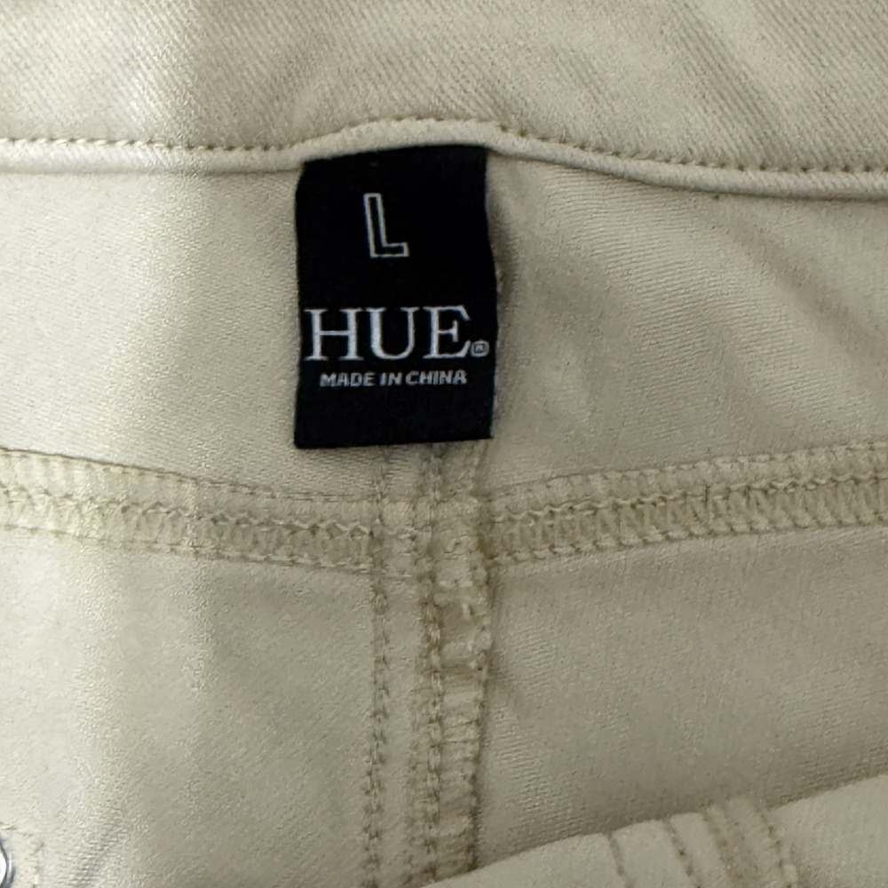 Hue Bootcut Khaki Legging Pants Size Large Stretchy Office Career Comfort - Picture 4 of 9